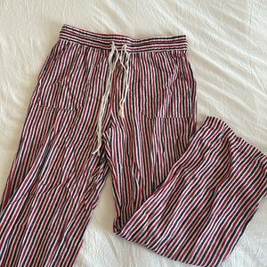 Indigo Rein striped linen pants size M